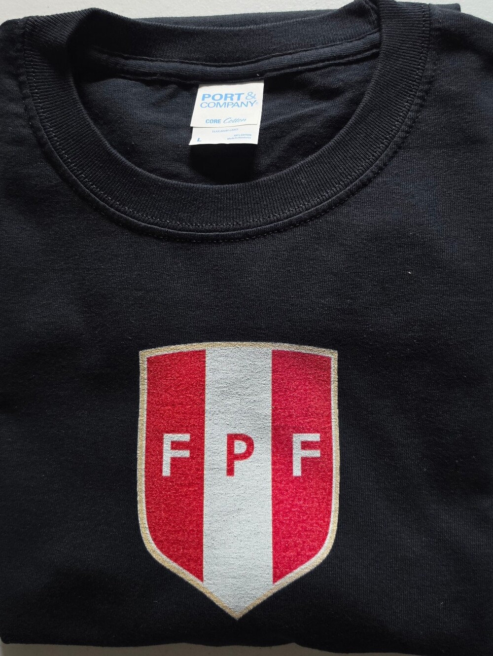Marca PERU unisex graphic cotton black tee shirt size L - Picture 3 of 3